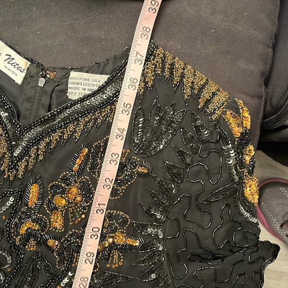 VTG beaded cocktail holiday sparkle dress - Picture 14 of 14